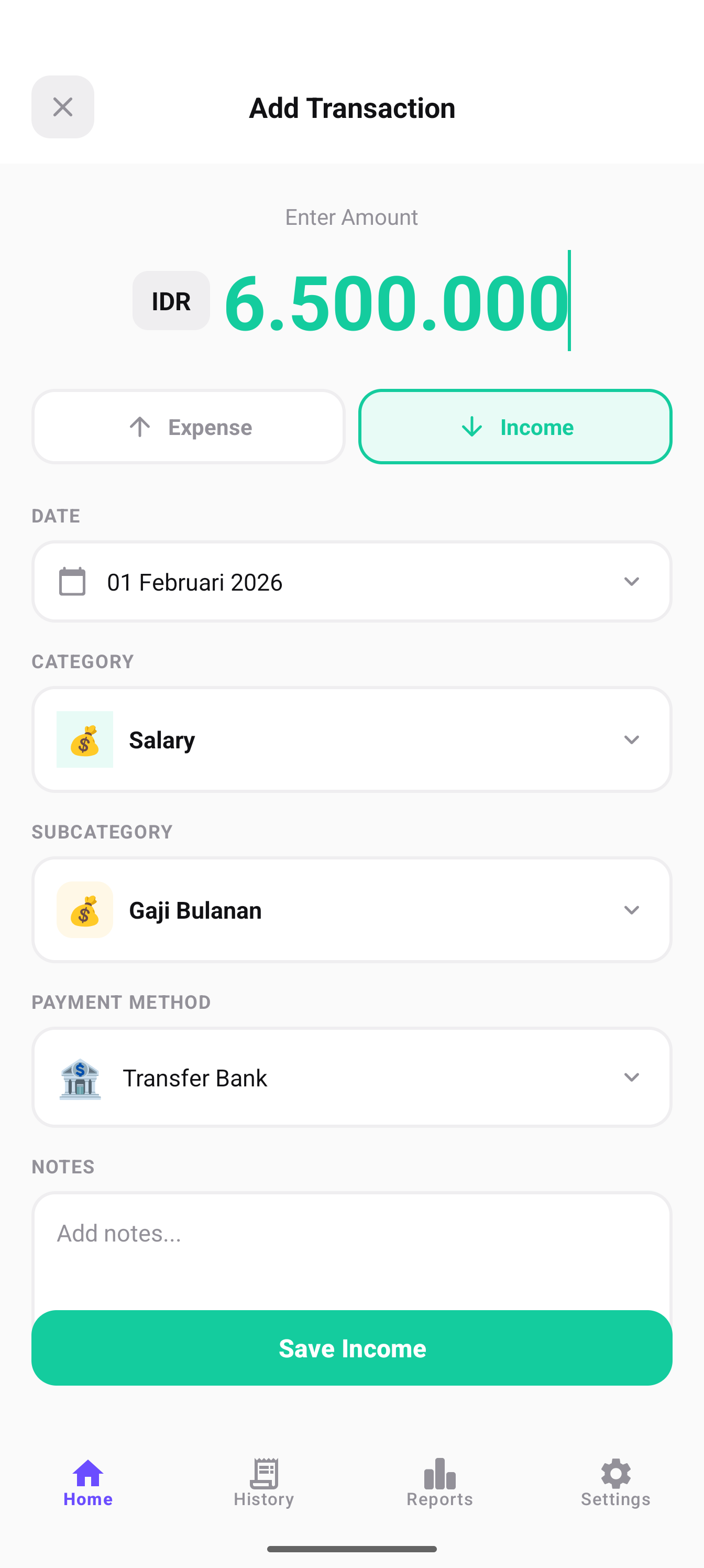 Form Income